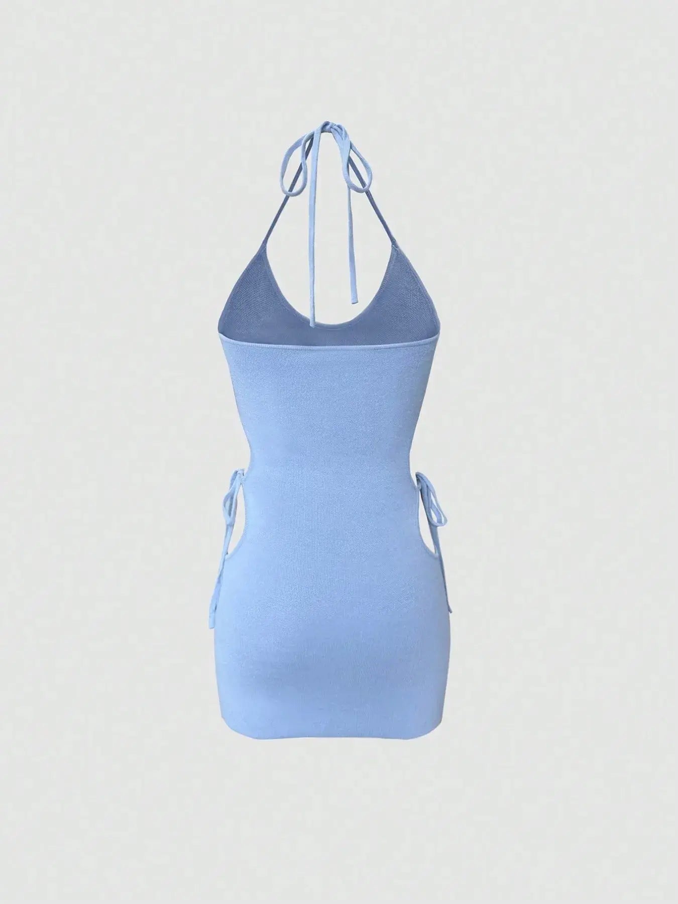 Cutout Halter Neck Mini Dress - Luxe Lane Apparel
