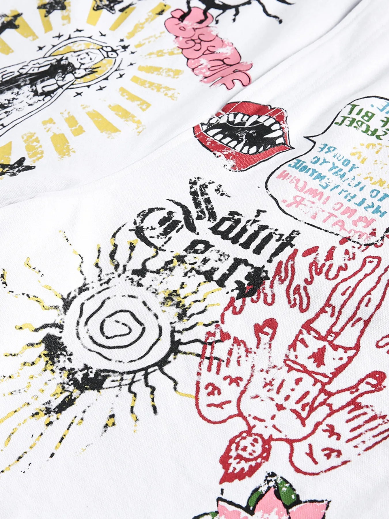 Men's Drawstring Graffiti Art Graphic Shorts - Luxe Lane Apparel