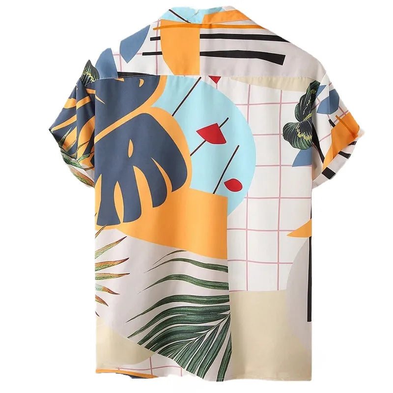 Men's Full Size Printed Short Sleeve Shirt and Shorts Set Plus Size - Luxé Lane