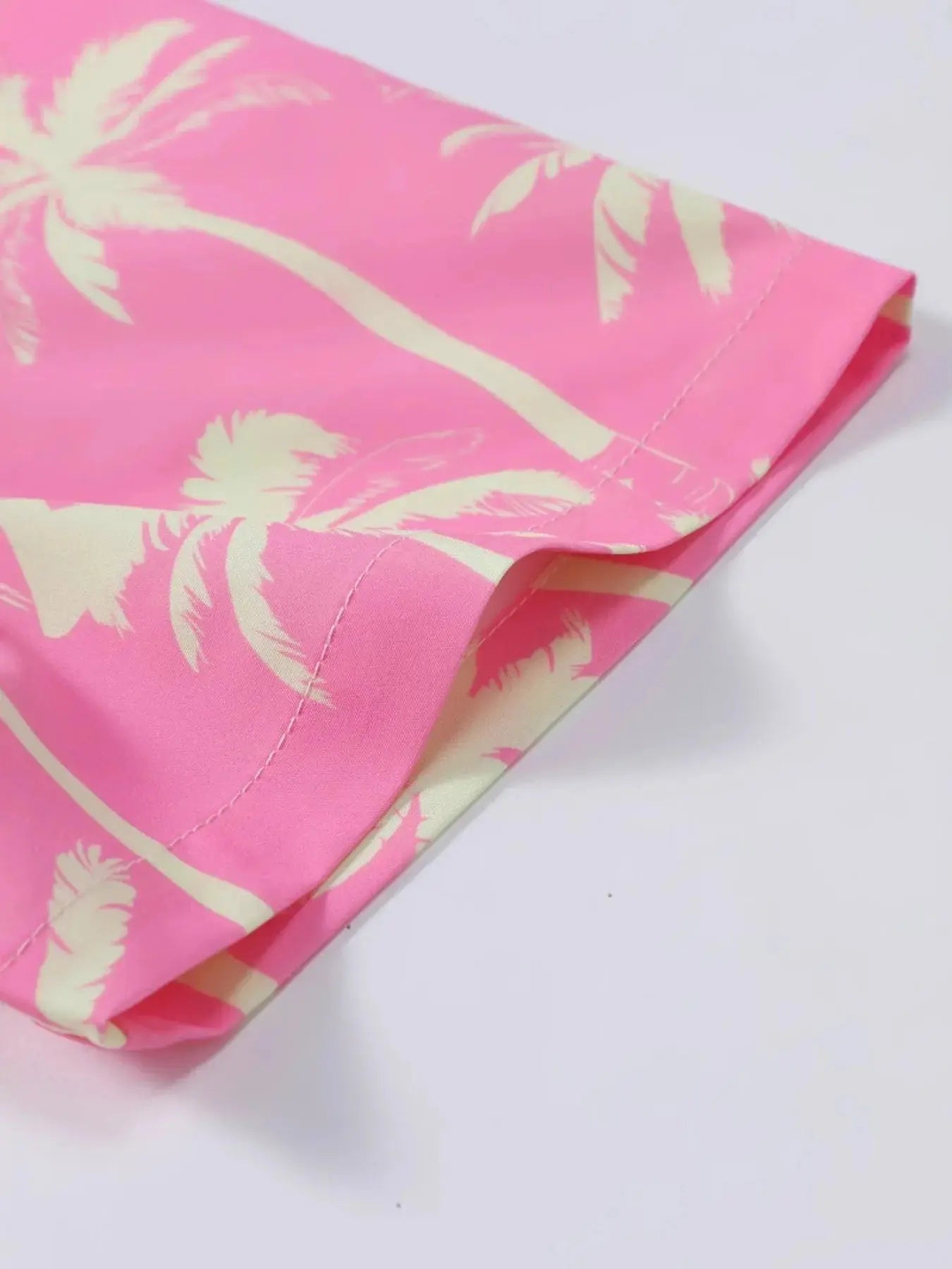 Men's Palm Tree Print Top and Shorts Summer Set - Luxé Lane
