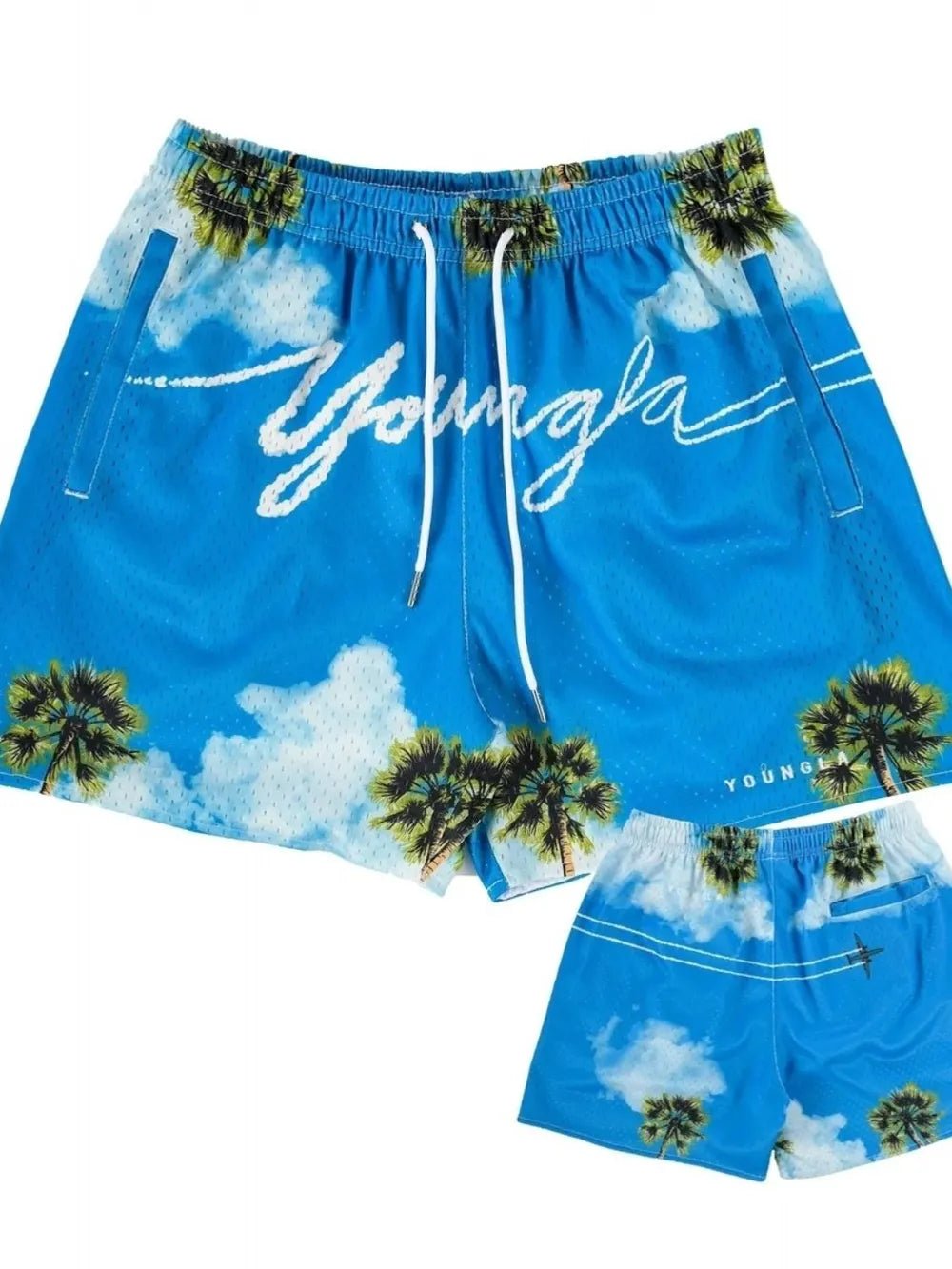Men's Plus Size Drawstring Printed Shorts - Luxe Lane Apparel