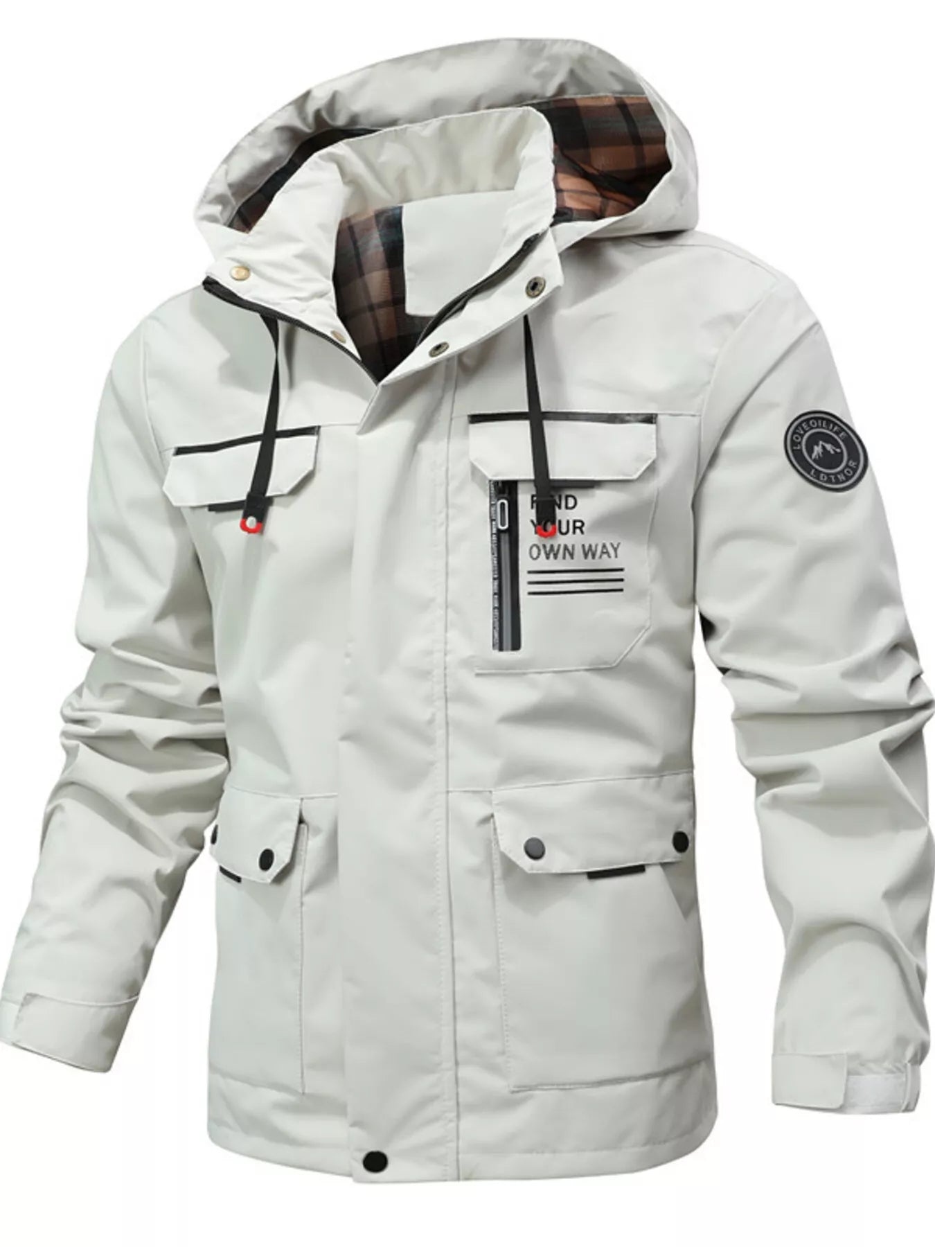 Men's Plus Size Hooded Outdoor Windproof Coat - Luxé Lane