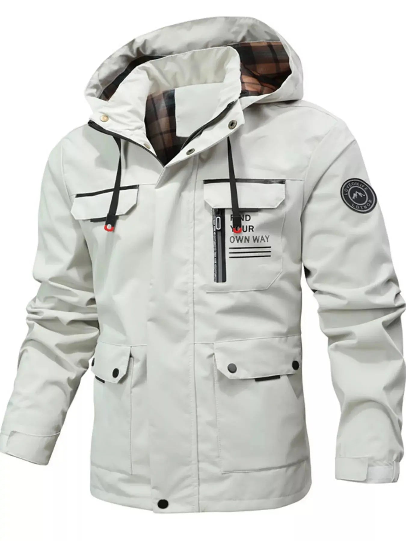 Men's Plus Size Hooded Outdoor Windproof Coat - Luxé Lane