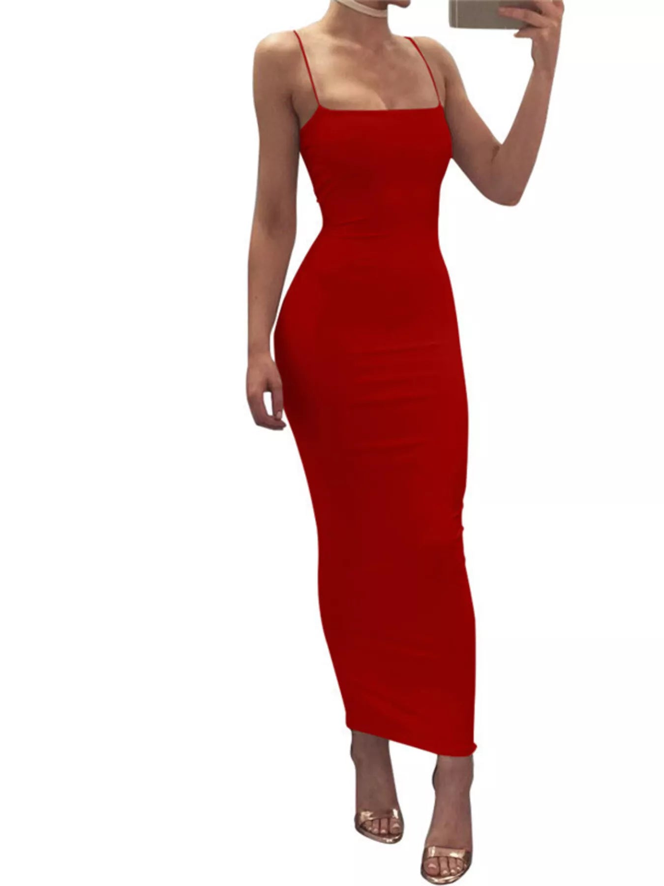 Sleeveless Bodycon Midi Dress - Luxe Lane Apparel