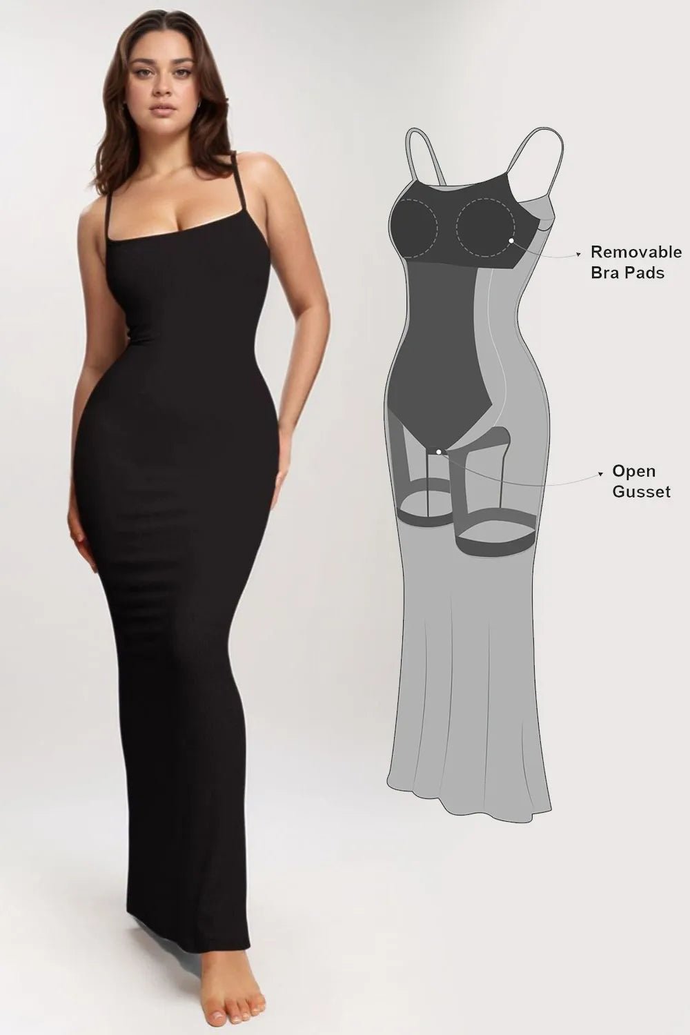 Basic Bae Built - In Shapewear Sleeveless Maxi Dress - Luxé Lane