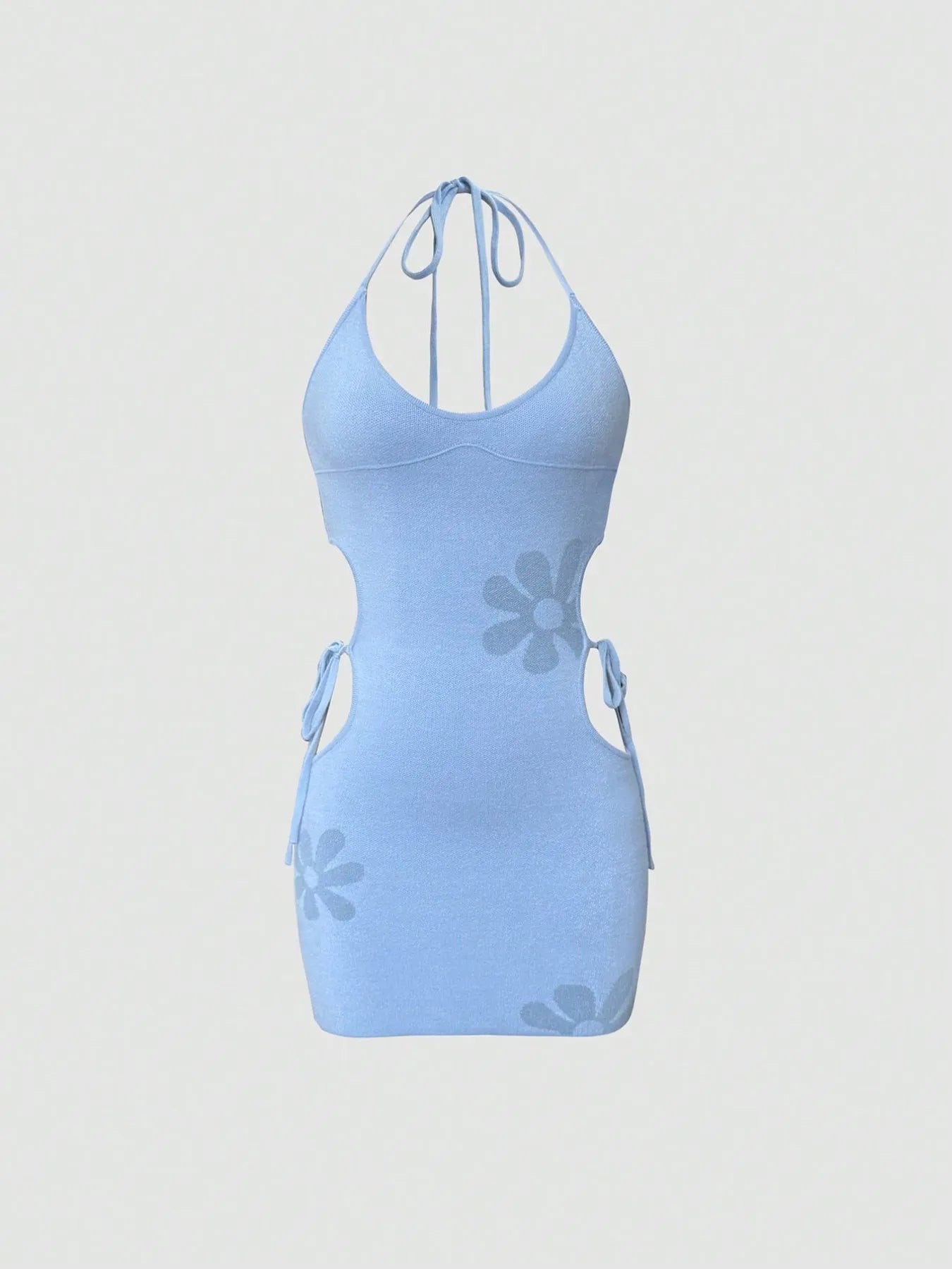 Cutout Halter Neck Mini Dress - Luxe Lane Apparel