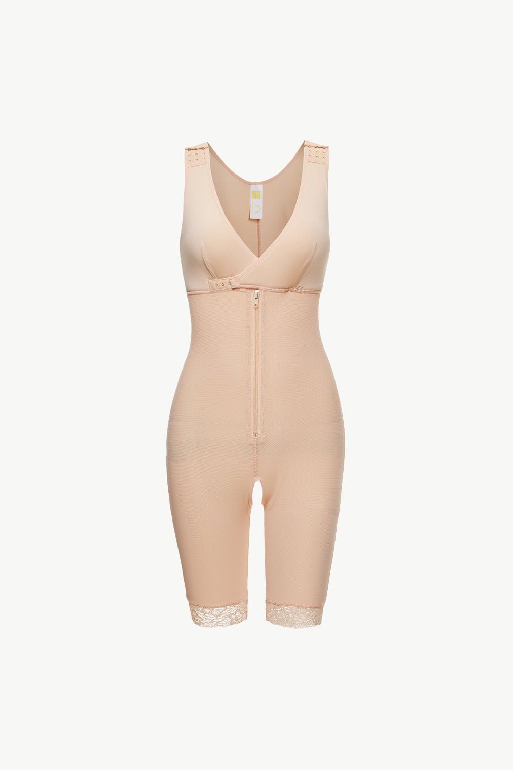 Full Size Lace Trim Shapewear with Zipper - Luxe Lane Apparel