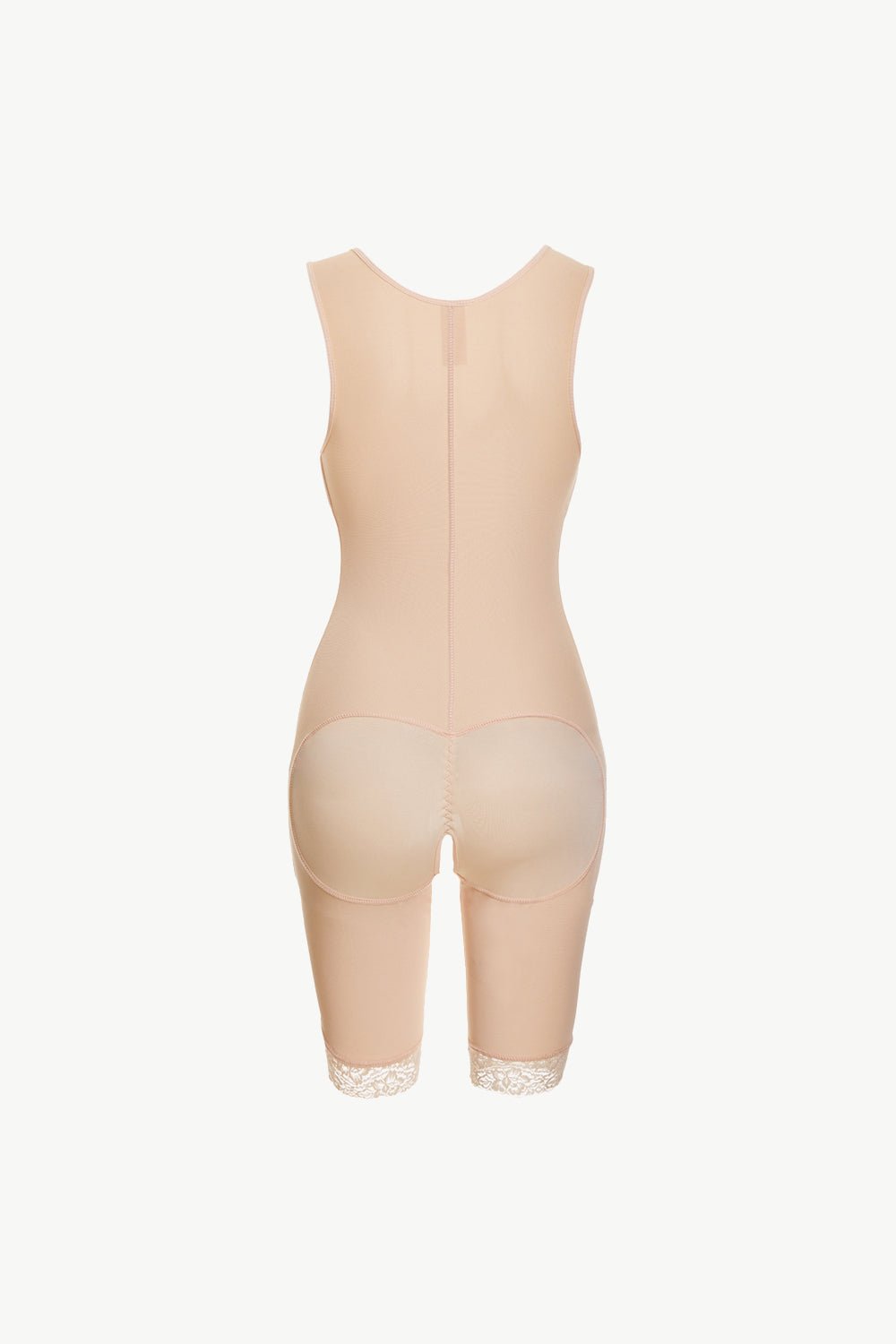 Full Size Lace Trim Shapewear with Zipper - Luxe Lane Apparel