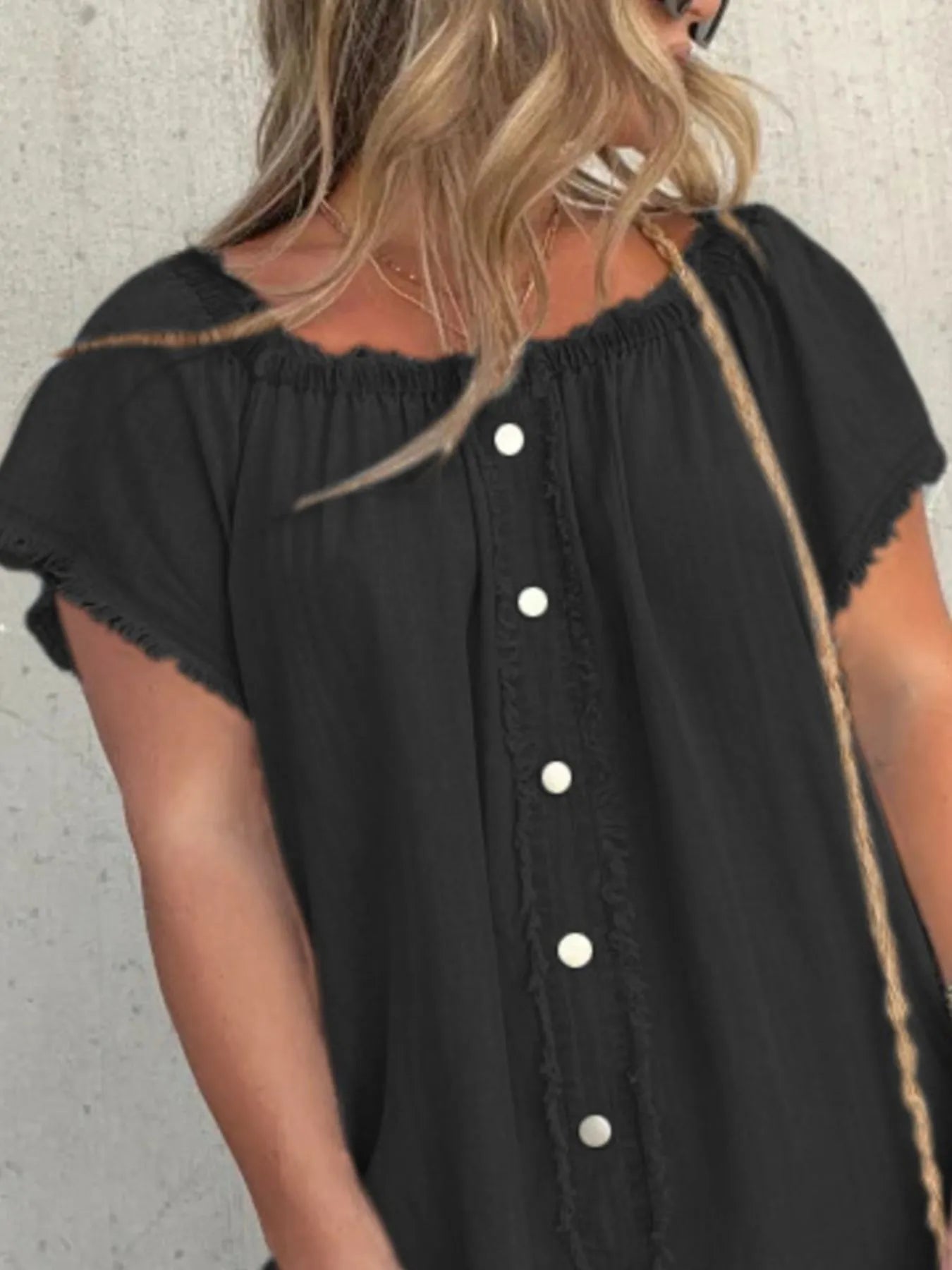 Full Size Raw Hem Mini Denim Dress Plus Size - Luxé Lane