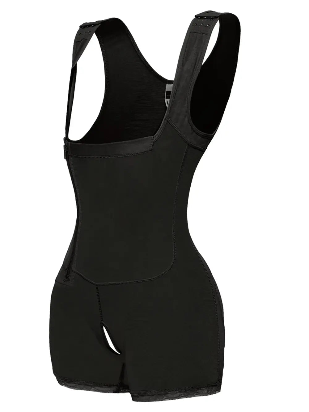Full Size Side Zip Up Wide Strap Shapewear - Luxe Lane Apparel