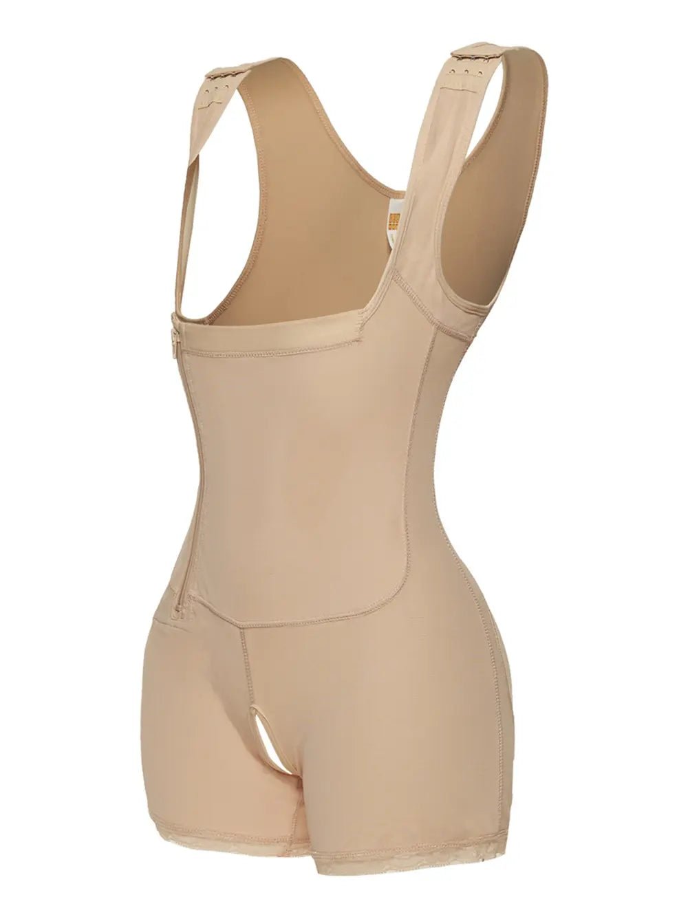 Full Size Side Zip Up Wide Strap Shapewear - Luxe Lane Apparel
