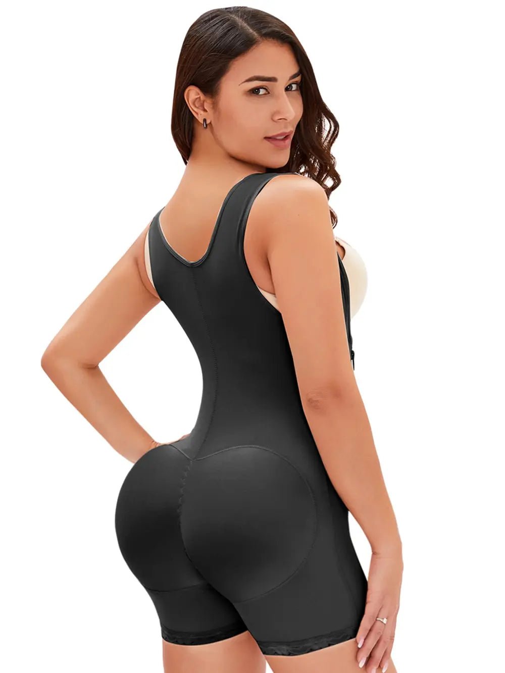 Full Size Side Zip Up Wide Strap Shapewear - Luxe Lane Apparel