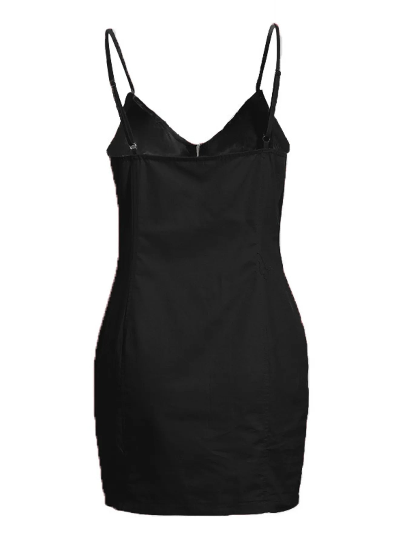 Full Size Zip - Front Bodycon Mini Dress Plus Size - Luxe Lane Apparel