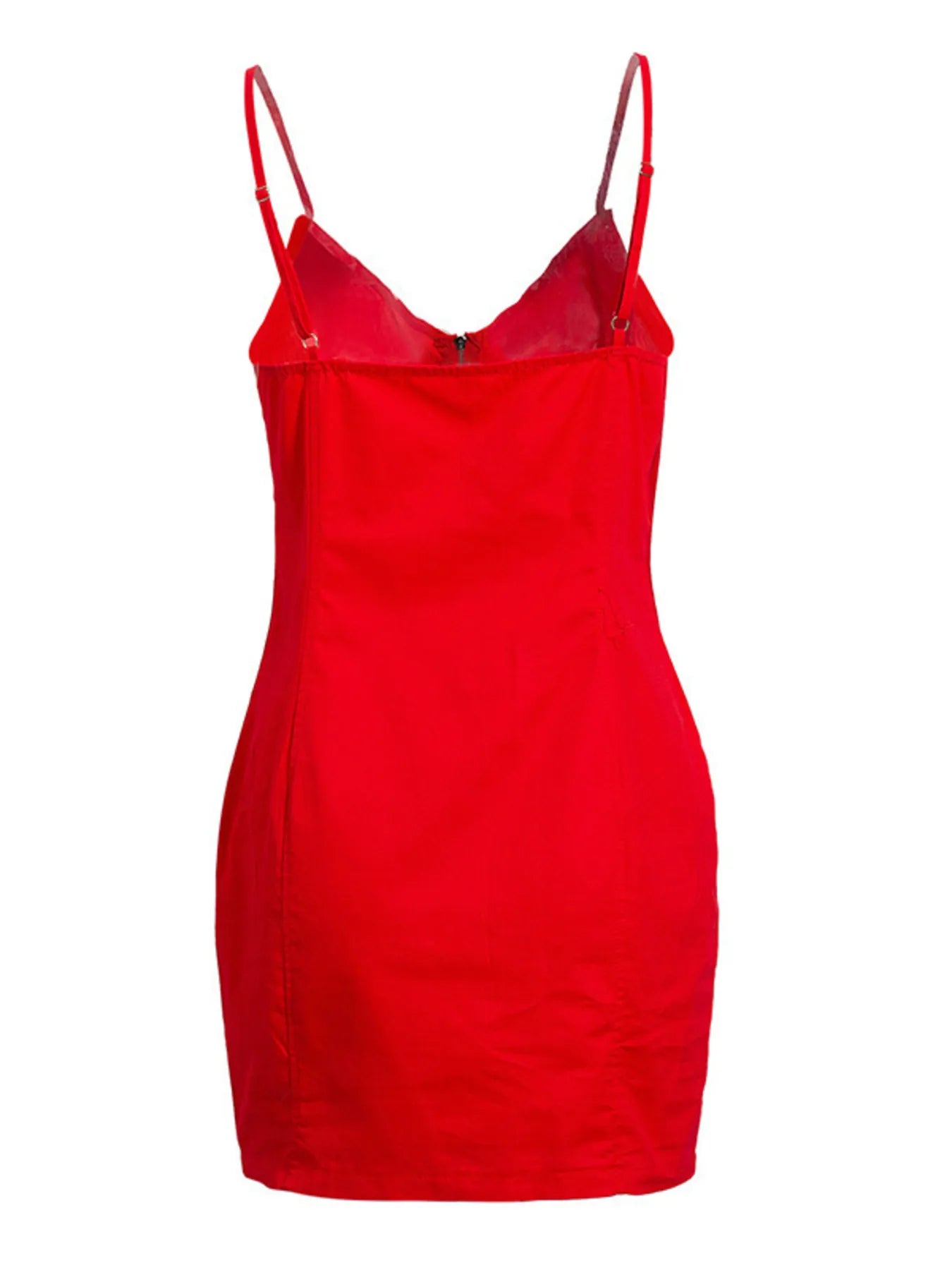 Full Size Zip - Front Bodycon Mini Dress Plus Size - Luxe Lane Apparel
