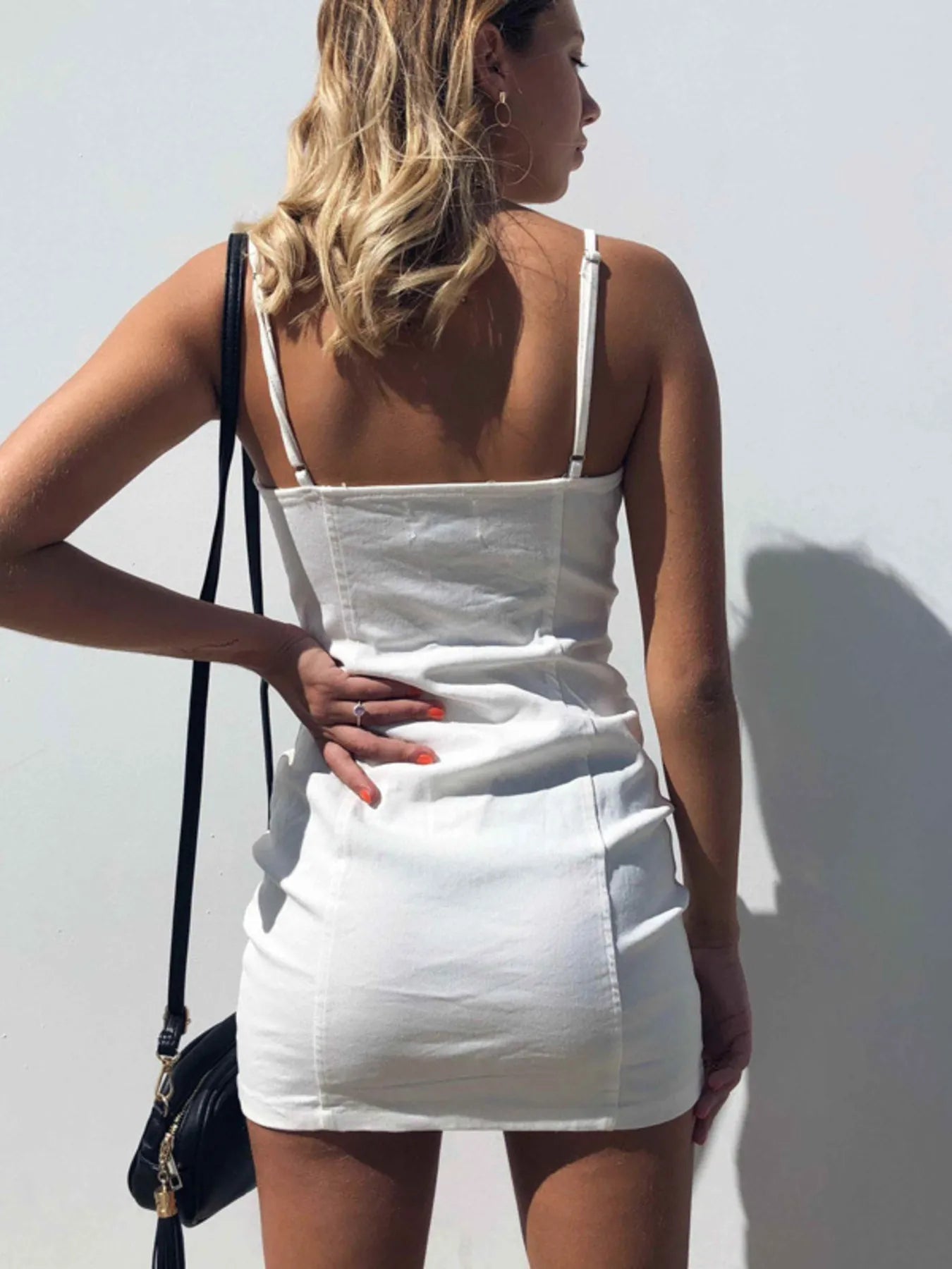 Full Size Zip - Front Bodycon Mini Dress Plus Size - Luxe Lane Apparel