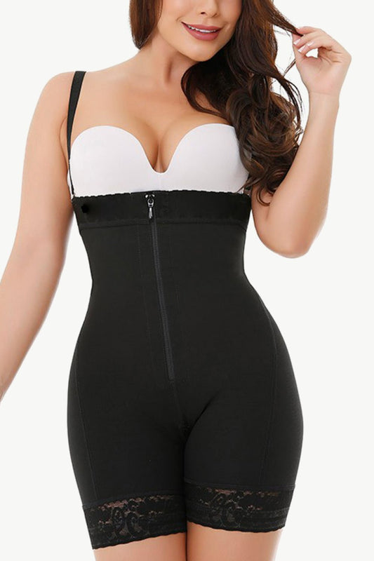 Full Size Zip Up Under - Bust Shaping Bodysuit - Luxe Lane Apparel