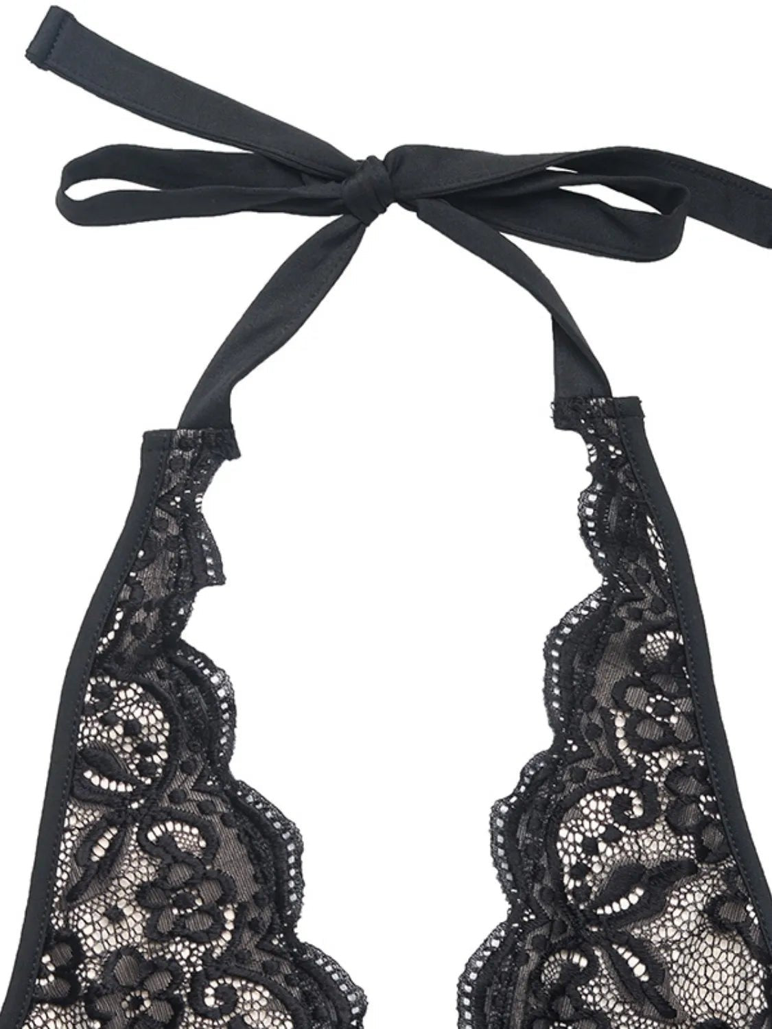 Lace Halter Neck Bodysuit - Luxe Lane Apparel