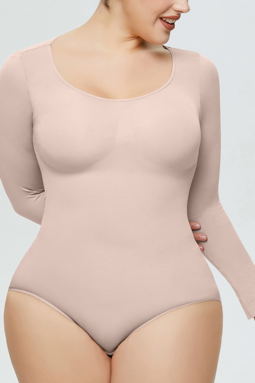 Long Sleeve Shaping Bodysuit - Luxe Lane Apparel