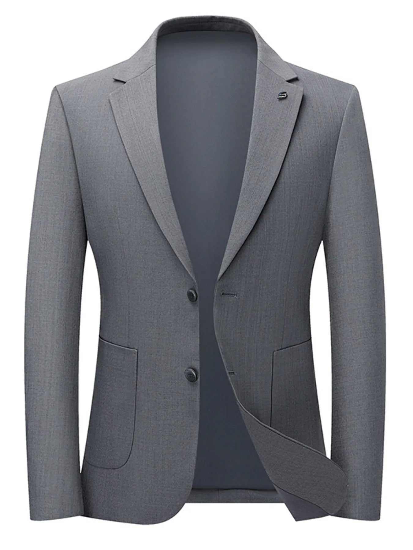 Men's Lapel Collar Long Sleeve Blazer - Luxé Lane