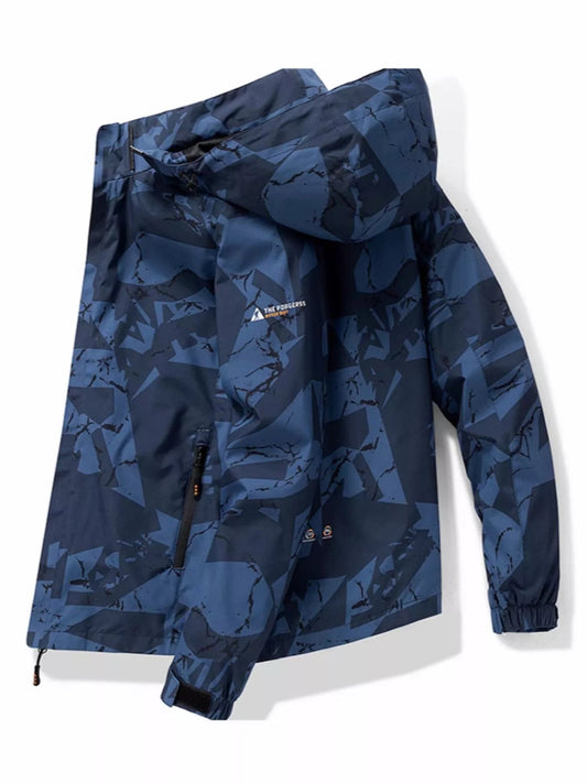 Men's Plus Size Camouflage Waterproof Outdoor Jacket - Luxé Lane