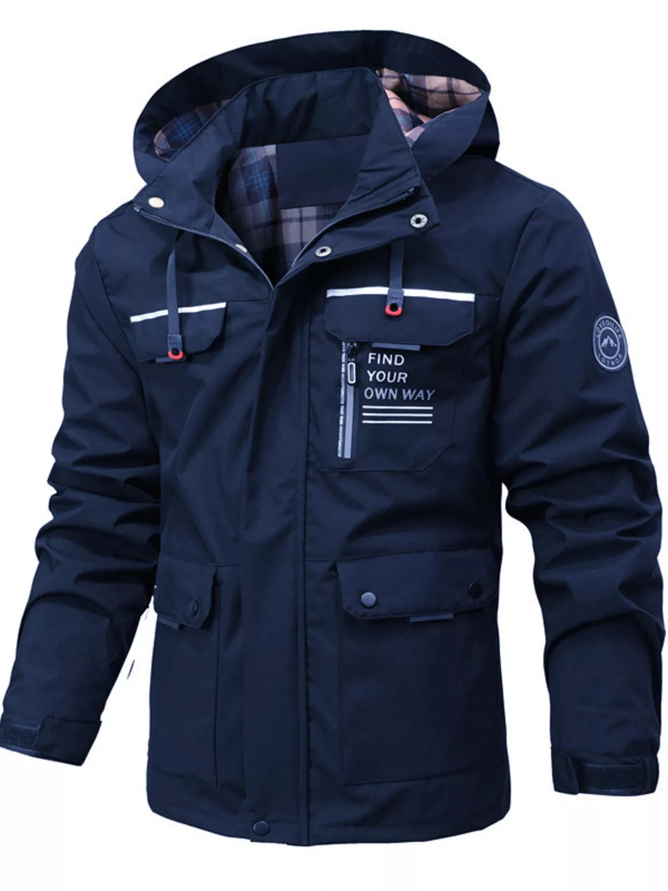 Men's Plus Size Hooded Outdoor Windproof Coat - Luxé Lane