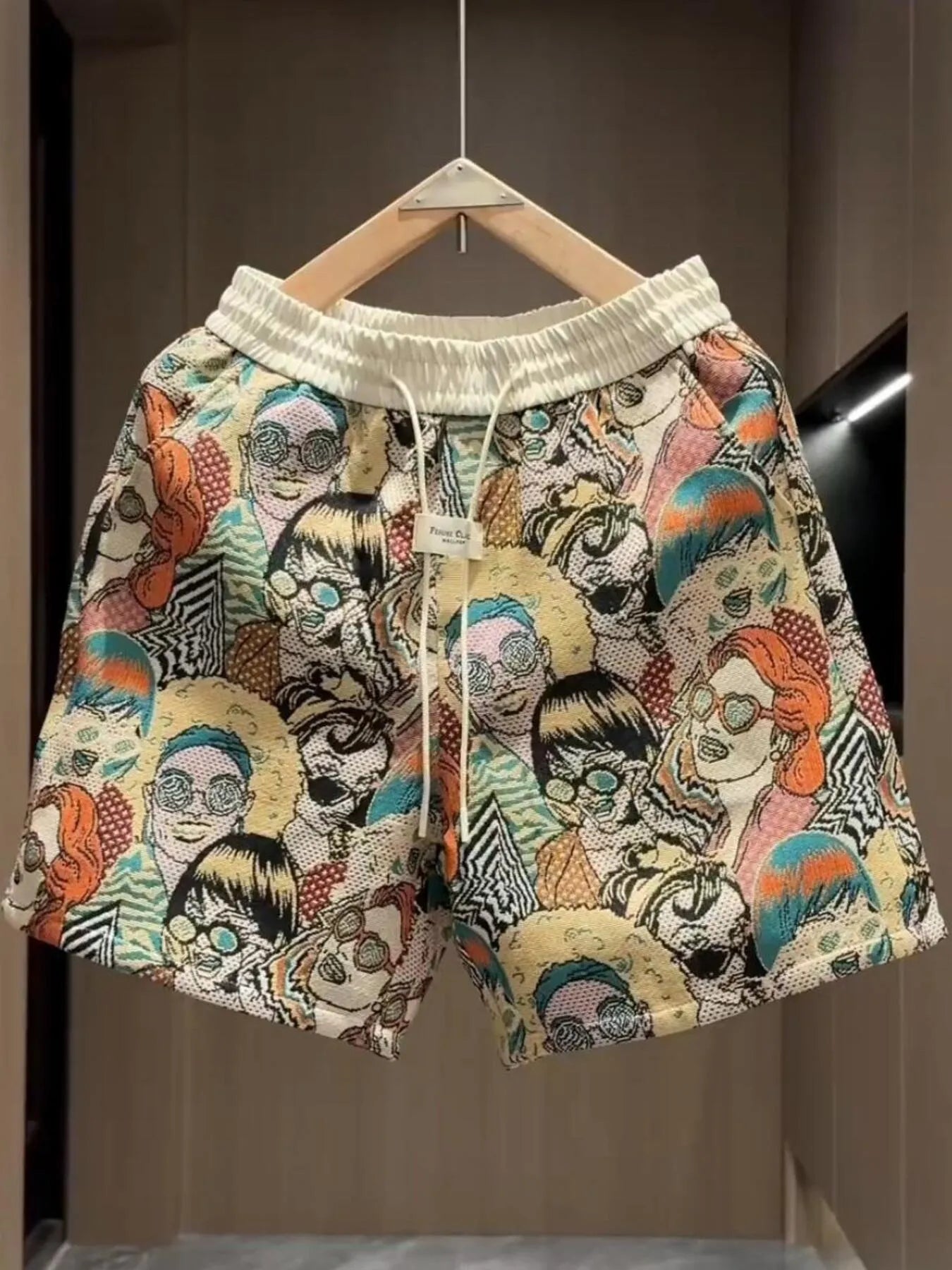 Men's Plus Size Printed Wide Leg Shorts - Luxe Lane Apparel